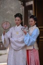 Beijing girls wearing ancient costumes