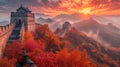 Beijing Great Wall, China Royalty Free Stock Photo
