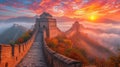 Beijing Great Wall, China Royalty Free Stock Photo