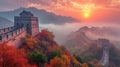 Beijing Great Wall, China Royalty Free Stock Photo