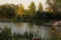 Beijing Haidian park at dusk