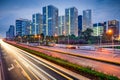 Beijing Highway and Skyline Royalty Free Stock Photo