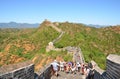 BEIJING - MAY 23: people hike the Great Wall on Mayr 23, 2017 in Beijing, China. Royalty Free Stock Photo