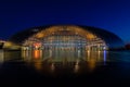 Beijing National Centre for the Performing Arts, after sunset at Royalty Free Stock Photo