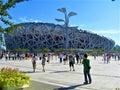 Beijing National Stadium, Bird & x27;s Nest  and tourism in China Royalty Free Stock Photo