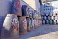 Beijing Opera Facial Mask and Water urn Royalty Free Stock Photo