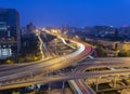 Beijing overpass at night Royalty Free Stock Photo