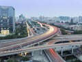 Beijing overpass at night Royalty Free Stock Photo