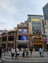 beijing road pedestrian street bustling daytime street scene in south china guangzhou tianhe guangdong china