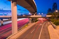 Traffic night in beijing Royalty Free Stock Photo