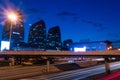 Traffic night in beijing Royalty Free Stock Photo