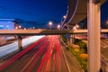 Traffic night in beijing Royalty Free Stock Photo