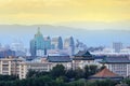 Beijing skyline on sunset Royalty Free Stock Photo