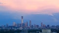 Beijing skyline sunset, China Royalty Free Stock Photo