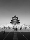 Beijing Temple Of Heaven with many people in winter