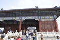 Beijing, 7th may: Courtyard building from Temple of Heaven the Imperial Complex of religious buildings in Beijing