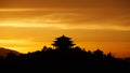 Beijing traditional pavilion sunset Royalty Free Stock Photo