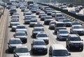 Beijing Traffic Jam And Air Pollution Royalty Free Stock Photo