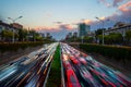 Beijing Zhongguancun ring road rush hour, China