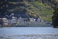 Beilstein, Germany - 10 06 2022: passenger ship turning on the Mosel