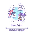 Being active concept icon