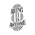 Being 11 Is Awesome - 11th Birthday Typographic Design