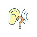 Being bad listener RGB color icon Royalty Free Stock Photo