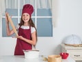 Being hungry. child study how to cook by recipe. kid cooking in kitchen. choosing future career