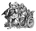 Death of Laius vintage illustration