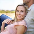 Being outdoors brings us closer together. Portrait of a happy mature couple enjoying a day outdoors. Royalty Free Stock Photo