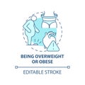 Being overweight and obese concept icon