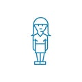 Being in perplexity linear icon concept. Being in perplexity line vector sign, symbol, illustration.