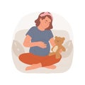 Being pregnant isolated cartoon vector illustration.