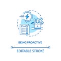 Being proactive concept icon