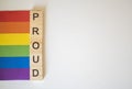 Being Proud LGBTQ+ rainbow flag