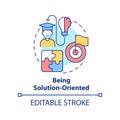 Being solution-oriented concept icon