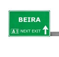 BEIRA road sign isolated on white Royalty Free Stock Photo