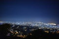 Beirut cityscape at night from a distance Royalty Free Stock Photo