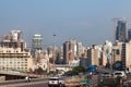 BEIRUT, LEBANON - AUGUST 14, 2014: Cityscape with modern residential buildings in the central part of Beirut Royalty Free Stock Photo