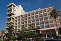 BEIRUT, LEBANON - AUGUST 14, 2014: View of the Hotel Riviera Beirut on the popular Corniche boulevard in the Raouche is a