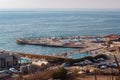 BEIRUT, LEBANON - AUGUST 14, 2014: View of the sea coast in the Raouche. Is a residential and commercial neighborhood in Beirut. Royalty Free Stock Photo