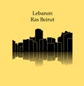 Beirut, Lebanon city silhouette