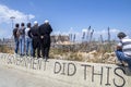 Lebanese mourn their lost ones at the scene of Tuesday`s massive blast in Beirut which killed at least 200 people. Royalty Free Stock Photo