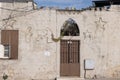 Christian painting mother Mary with child at an old house wall in Beirut, Lybia