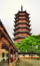 The Beisi Pagoda at Bao'en Temple in Suzhou, China