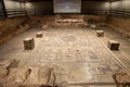 A well-preserved mosaic on the floor of a ruined synagogue in the settlement of Beit Alfa - kibutz Heftziba, in the Jordanian