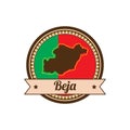 beja map. Vector illustration decorative design