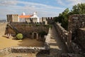 BEJA, PORTUGAL - OCTOBER 16, 2016: The castle with the Cathedral Se in the background Royalty Free Stock Photo