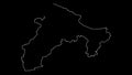 Bejaia Algeria provinces map outline animation