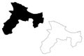 Bejaia Province map vector